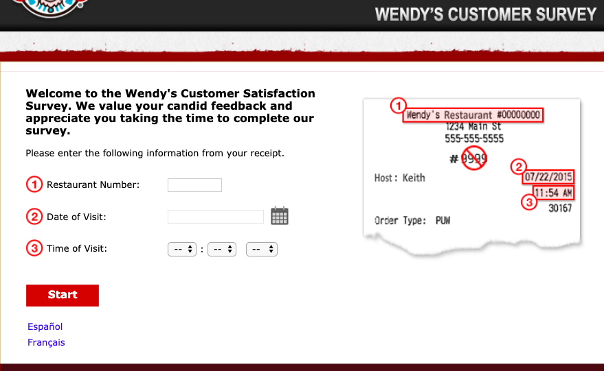 TalktoWendys - Get Free Sandwich - Wendy's Survey