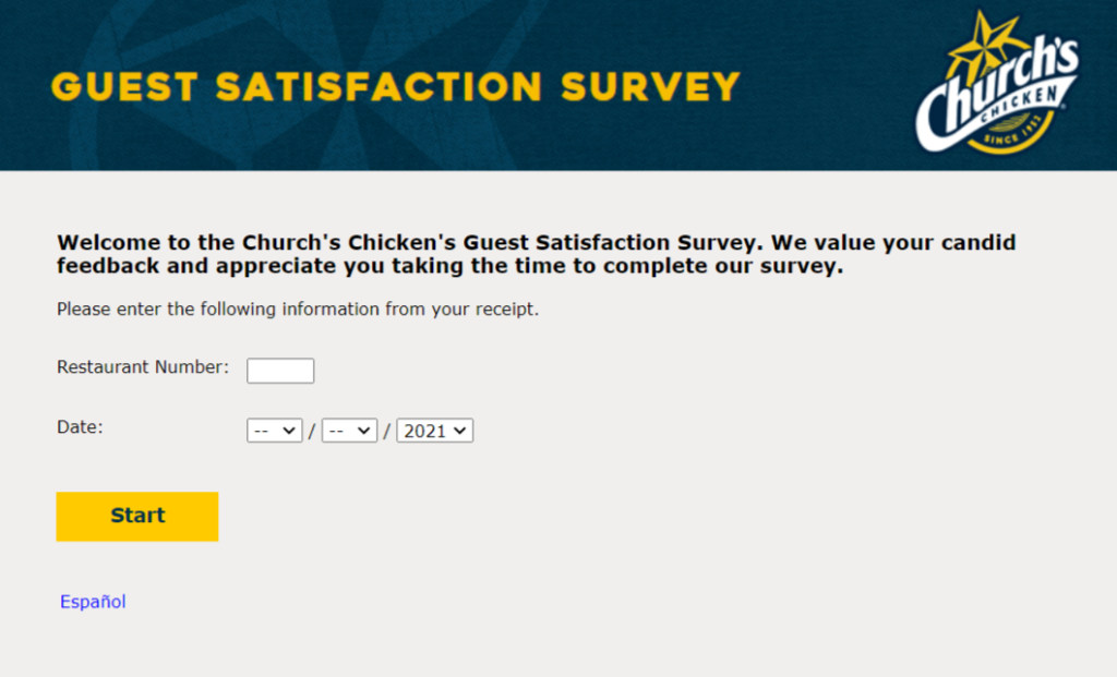 Churchslistens - Win Free Gift Code - Churchs Chicken Survey